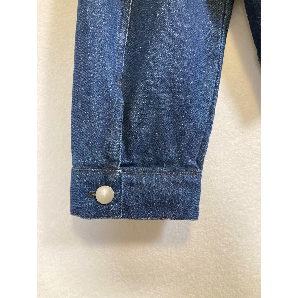 Layered Aesthetic Bagatelle Women XL Blue Denim Knit‎ Trim Snap Button Jacket - Picture 11 of 12